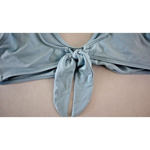 Roxy ERJX304598 Sz M Cool Blue Beach Classics Elongated Triangle Bikini Top $40 - Picture 4 of 8